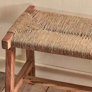 Nkuku Amhara Acacia & Jute Woven Bench